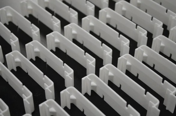 Batch of parts on 3D printer